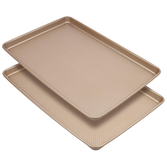 David Burke Set of 2 Cookie Sheets 17 x 15 Inches - Bronze Collection