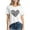 Black, variant on Women's Heart Print T Shirts Summer Funny Love Graphic Short Sleeve Tops for Teen Girl's