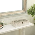 thumbnail image 3 of DecMode White Wood Box with Clear Glass Lid, 3 of 11