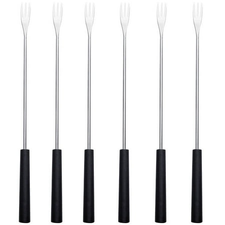 

HOMEMAXS 6Pcs Stainless Steel Fondue Forks Cheese Fondue Forks Fruit Fork Kitchen Grill Forks