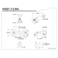thumbnail image 2 of Kingston Brass KB661ML Twin Handle Tub & Shower Faucet Pressure Balance With Volume Control - Polished Chrome, 2 of 2