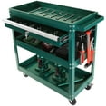 thumbnail image 4 of Compact Rolling Utility Cart 3 Trays & 1 Drawer Steel Construction Industrial Service Tool Organizer, 4 of 11