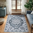 thumbnail image 7 of Sonoro Kate 2x3 Area Rugs for Living Room Bedroom, Non Slip Boho Machine Washable Indoor Floor Carpet, Blue-Gray, 7 of 7