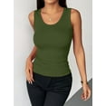 thumbnail image 3 of Zeagoo Womens Tank Tops 2025 Scoop Neck Ribbed Sleeveless Top Casual Basic Slim Fitted Knit Cami Tee Shirts, 3 of 5