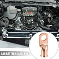 thumbnail image 2 of 1 Set 2 AWG-3/8" Car Battery Cable Ends Tubular Ring Terminals Connectors with Heat Shrink Tubing Copper Tone, 2 of 6