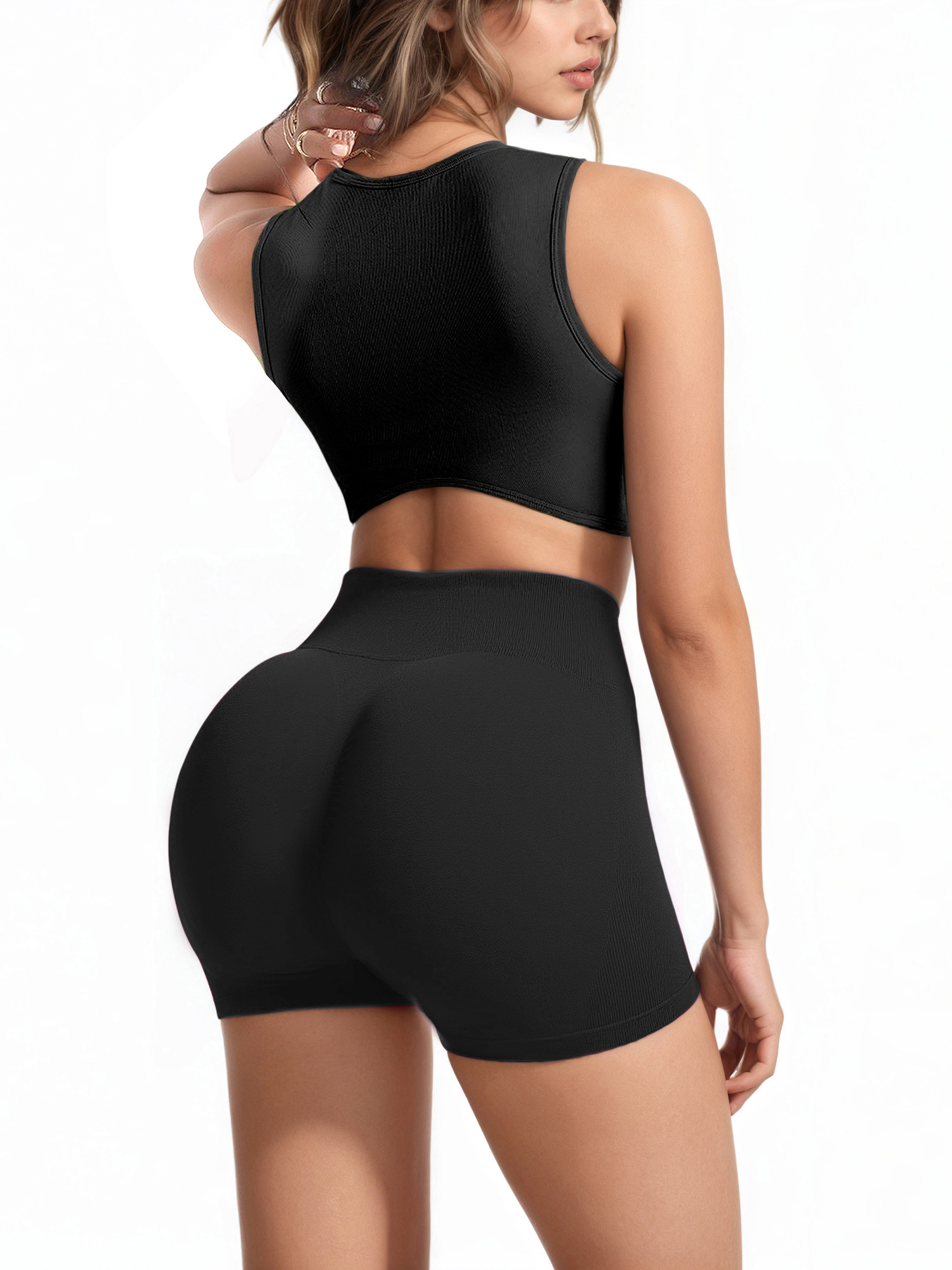 Unique Bargains Women's Slimming Waist Butt Lifter Panties M Black
