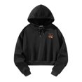 thumbnail image 2 of Sudaderas con capucha con cordón, sudaderas con capucha para mujer, estampado de palabras de amor, ropa negra para mujer con corte holgado para ir de XL, 2 of 8