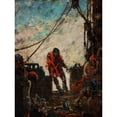 thumbnail image 2 of Henry Cruse Murphy 19x24 Black Ornate Framed Double Matted Museum Art Print Titled: On Deck, 2 of 5