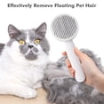 thumbnail image 4 of Cat Brush With Release Button, Cat Brush For Long Or Short Haired Cats, Cat Grooming Brush - blue, 4 of 5