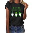 thumbnail image 5 of VNKIDY Womens Short Sleeve Crewneck TShirt With Happy St Patricks Day Cartoon Elf Clover Graphic Casual Loose Fit Tees For Saint Patricks Day Daily Wear Black XXL, 5 of 6