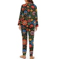 thumbnail image 2 of DISNIMO Flower Printed Pajama Set for Women 2 Piece Lounge Set Soft Comfy Sleepwear with Long Pants V Neck Ladies Loungewear Button Down Nightwear, 2 of 7