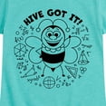 thumbnail image 3 of Instant Message - Math Problem Bee - Toddler & Youth Girls Short Sleeve Graphic T-Shirt, 3 of 6
