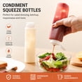 thumbnail image 6 of 300ML Inverted Squeeze Bottle with Large Valve Leak-Proof Design, Refillable Clear Plastic Condiment Dispenser for Thick Sauces, Dressings, Batter, Syrup, Sour Cream, Eco-Friendly Kitchen Sauce, 6 of 7