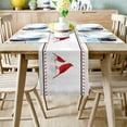 thumbnail image 2 of Table Runner Dresser Scarves 72 Inch Long, Red Cardinal Bird Animal on White Linen Dining Table Runners Farmhouse Animals Black Line Tabletop Scarf for Wedding Holiday Party Kitchen, 2 of 7