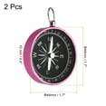 thumbnail image 2 of Unique Bargains Pocket Compass Survival Sports Navigation Compass with Key Ring Pink 2 Pack, 2 of 6
