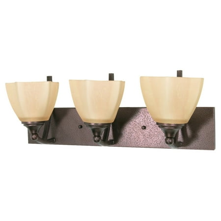 - Nuvo Normandy - 3 Light - 22 inch - Vanity - w/ Champagne Linen Washed Glass