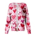 thumbnail image 4 of Valentine's Day Scrub Jacket for Women Funny Love Heart Printed Snap Front Long Sleeve Nursing Uniform Workwear Jacket with Pockets 2026 Pink 3XL, 4 of 5