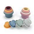 thumbnail image 2 of Baby Silicone Hourglass Stacking Cup, Montessori Educational Toy, Intelligence Gift Toys Stacking Ring Tower Toy For Infant Bath Play, 2 of 4