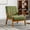 Green, variant on MOONMISS Mid Century Modern Arm Chair with Rubber Wood Frame, Accent Chair with Velvet Upholstery for Living Room Bedroom Reading Room, Easy Assembly,Green
