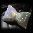 thumbnail image 1 of 2023 Shiny Rhinestone Bow Car Headrest Neck Pillow for Women Driver Back Support and Relaxation Accessory, 1 of 6