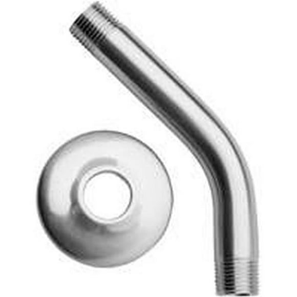 327387 Shower Arm with Flange&#44; 0.5 in. IPS x 8 in.&#44; Brass&#44; Chrome Plated
