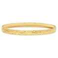 thumbnail image 2 of 6.3mm Gold Plated Cut Pattern Bangle Bracelet, Circumference: 9.25" (x-large), 2 of 6