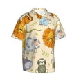 thumbnail image 2 of Balery Animals Print Men's Hawaiian Shirts Short Sleeve Beach Shirt Relaxed Fit Vacation Button Down Shirts-3X-Large, 2 of 9