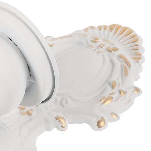 WRISTBIQUE Wall Mounted White Metal Candle Holder Decorative Pillar Candle Stand
