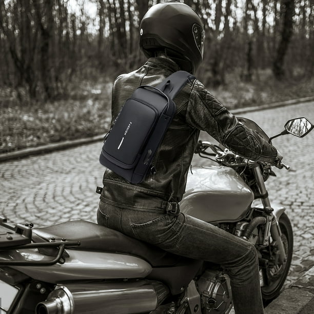 Bolso de hombro unico Bolso bandolera para hombre con candado bolso de pecho antirrobo impermeable con puerto de carga USB bolso de hombro mochila cruzada Irfora Bolso de hombro unico Walmart