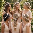 thumbnail image 3 of MIALLO Elegant Floral Bridal Headpiece, Handmade Foam Rose & Pearl Hair Accessory for Prom Party, Flexible Long Hair Vine, 3 of 8
