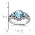 thumbnail image 3 of Sterling Silver Rhodium Diam. & Sky Blue Topaz Ring QR3071LSBT, 3 of 5