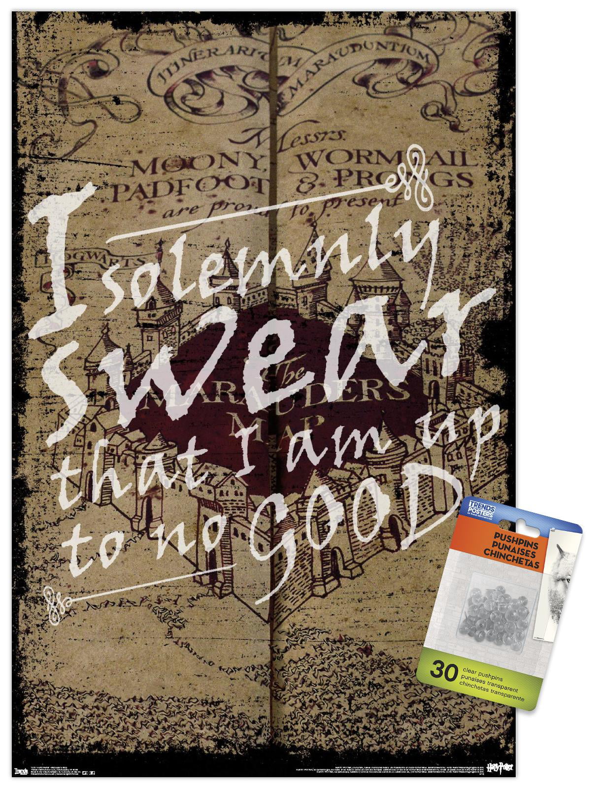 New Harry Potter I Solemnly Swear Throw Blanket Gift Movie Marauder’s Map Quote 