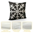 thumbnail image 4 of COMIO  Christmas Decorative Snowflake Throw Pillow Covers Canvas Cushion Cases Holiday Decor Soft Pillowcases for Couch Sofa Bedroom Car Black, 4 of 5
