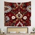 thumbnail image 4 of Ethnic Boho Durable Tapestries for Home College Living Room House Washable Geometric Shapes Office Tapestry Modern Symmetrical Minimalistic Wall Hanging Tapestry 51x59 Inch, 4 of 5