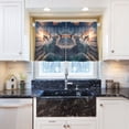 thumbnail image 6 of Dolphins Sky Waves Kitchen Curtains Half Tier Curtain 2 Rod Pockets Bathroom Bedroom Cupborad Living Room 27"x36", 6 of 8