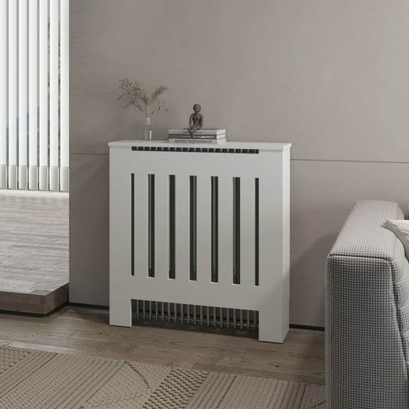 FM FURNITURE Rio Radiator Cover with Storage, Space,Saving Design, White,