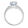 thumbnail image 2 of 2.5 ct Asscher Cut Simulated Blue Diamond Solitaire 14K White Gold Womens Engagement Ring, 2 of 3