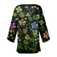thumbnail image 6 of St.Patrick's Day T-shirt Women - Irish Lucky Clover 3/4 Sleeve Shirt, Fashion Shamrock Green Shirt, Costume for St.Patrick's Day|Style ULight GreenS, 6 of 6