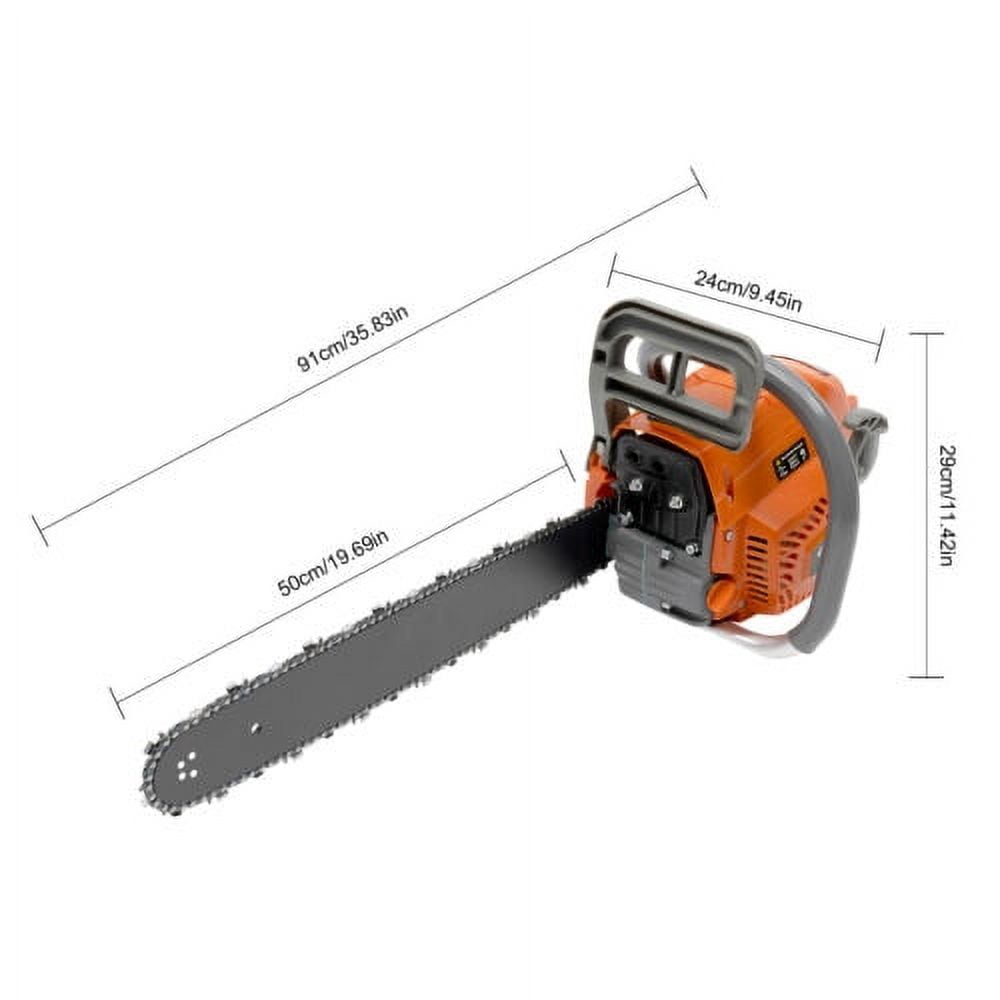 20'' 2-Stroke Gasoline Chainsaw Outdoor Wood Cutting Gas Powered Chain-Saw 2400W