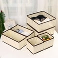 thumbnail image 3 of Ensemble de 6 Pcs Paniers de Rangement en Tissu Pliables Gain de Place Grande Capacité Multiusage Conception à Fermeture Éclair Rangement Diverses Tailles Rangement de Garde-Robe Chambre Placard Boîtes de Rangement pour Dortoir, 3 of 8