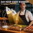 thumbnail image 6 of Ktaxon Food Heat Lamp, 2-Head Adjustable Food Warming Light, 110V Silver, 6 of 8