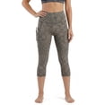 thumbnail image 4 of FLEXVIBE Women's High Waist Capri Yoga Leggings with Pockets,4-Way Stretch & Tummy Control for Workout, Heather Gray - XXL (US), 4 of 9