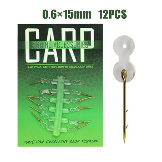 12Pcs Bait Spike Carp Fishing Bait Sting Boilies Pin Corn Ronnie Hair Rig Tackle