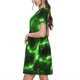thumbnail image 2 of Disketp Green Lightning para Vestido de Manga Corta para Mujeres, Vestidos de Verano para Mujeres, Casual y Holgado para la Playa, 2 of 6