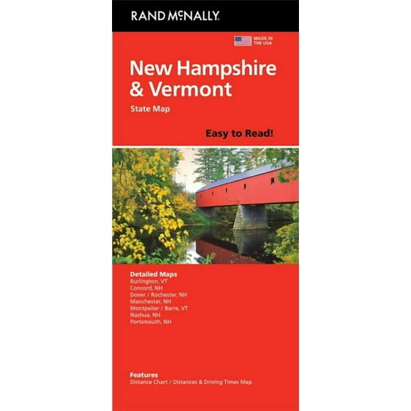Rand McNally Easy to Read: New Hampshire, Vermont, (Paperback)