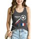 thumbnail image 2 of Women's Football Graphic Tank Tops, Women's Sleeveless Running Tank Top, Breathable Lightweight Sports Vest for Workout, Gym, Yoga, Training for Soccer Tournament 2026 Gray Size: XL, 2 of 5