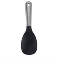 thumbnail image 1 of 1 Pack Stainless Steel Silicone Rice Spoon Non-Stick Pan Rice Spoon Flexibility Strong Hanging Hole Design Rice Cooker for Rice Spoon Kitchen Essential Tools (Black), 1 of 5