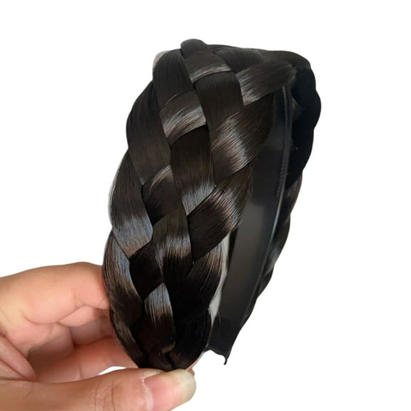 Hair Braided Headbands For Women Invisible Fluffy Braid Hairbands Plaited Braid HairBand Braided Hair Hoop For Styling