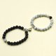 thumbnail image 4 of white turquoise couple bracelet simple heart-shaped magnet attraction hand jewelry mixed color AB482-03 round iron red + black, 4 of 5