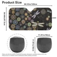thumbnail image 4 of Yuyamidu Boho Mandala Flower Car Window Sunshades for Front Window Dragonfly Car Sun Shade Foldable Automotive Windshield Sunshade for Car SUV Van Interior Accessories, 4 of 7